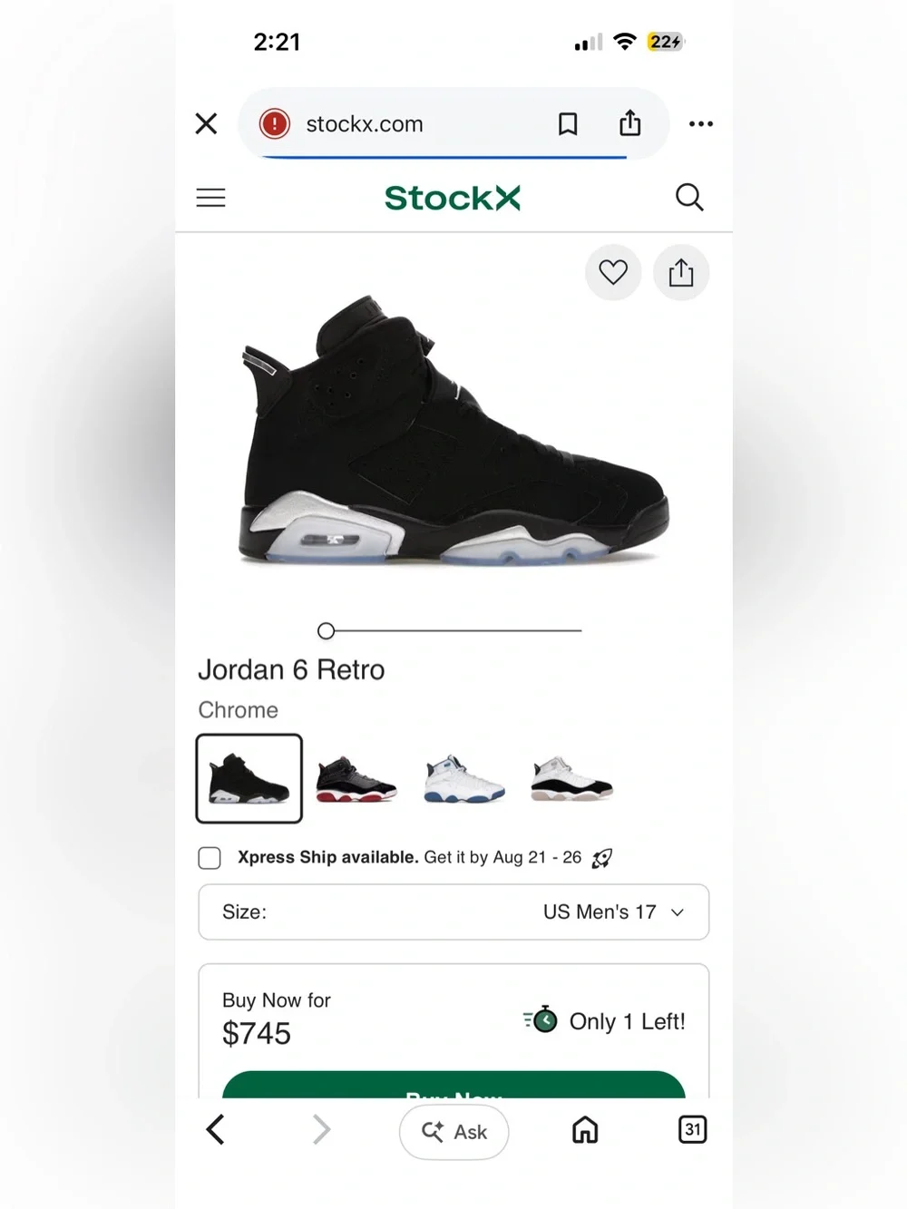 New! Air Jordan 6 Retro 'Chrome' features a sleek black nubuck upper!